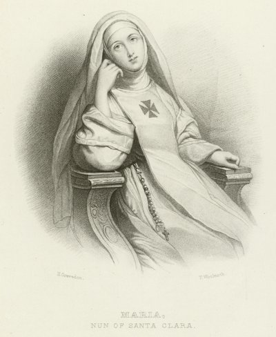 Maria, nonne de Santa Clara - Henri Grevedon